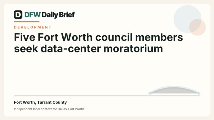 Five Fort Worth council members seek a data-center moratorium