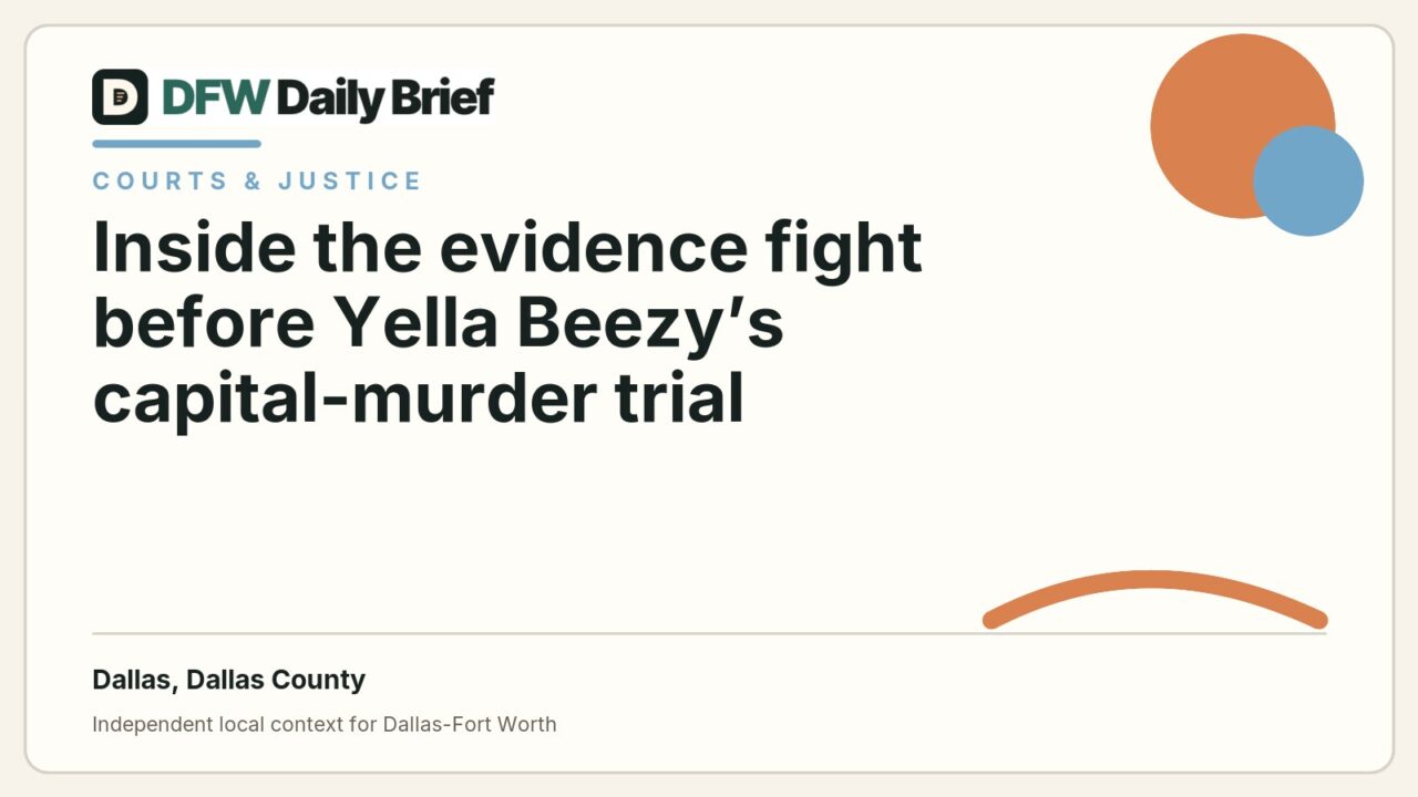 DFW Daily Brief card for Inside the evidence fight before Yella Beezy’s capital-murder trial