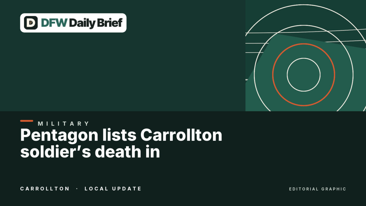Editorial graphic for Pentagon lists Carrollton soldier’s death in separate casualty category.