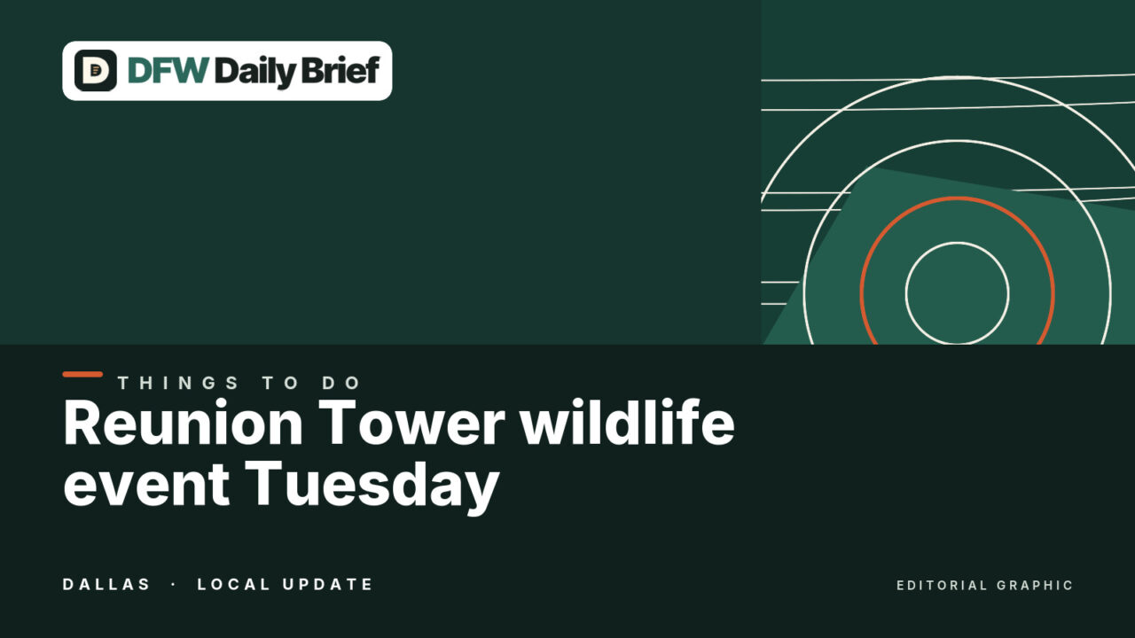 Editorial graphic for Reunion Tower wildlife event Tuesday: Ticket prices and what to know.