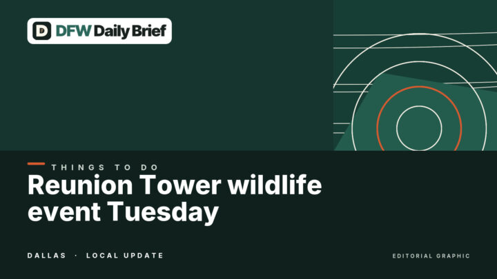 Editorial graphic for Reunion Tower wildlife event Tuesday: Ticket prices and what to know.