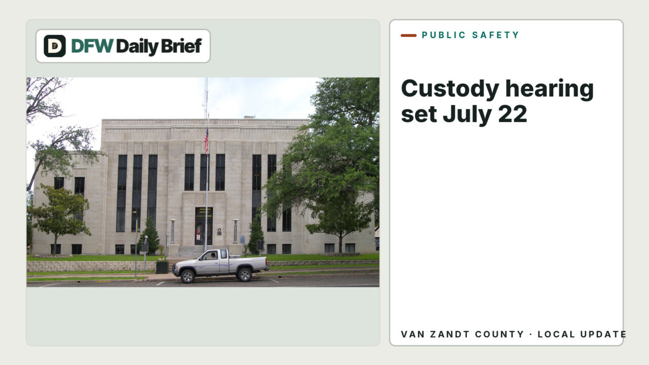 Van Zandt County Courthouse in Canton, Texas, viewed from across the street; file photo.