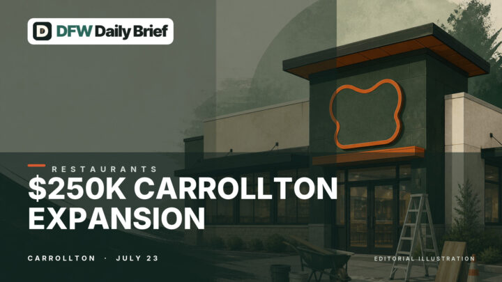 Editorial illustration of a hot-plate restaurant renovation in Carrollton.