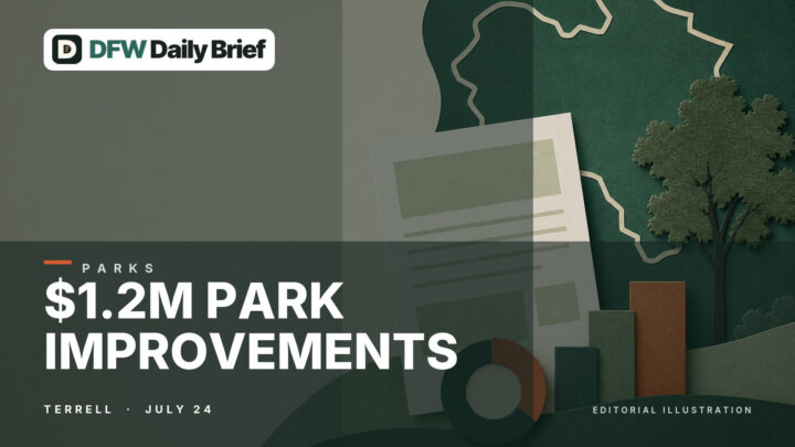 Editorial landscape illustration of planned amenities at Kings Creek Park.